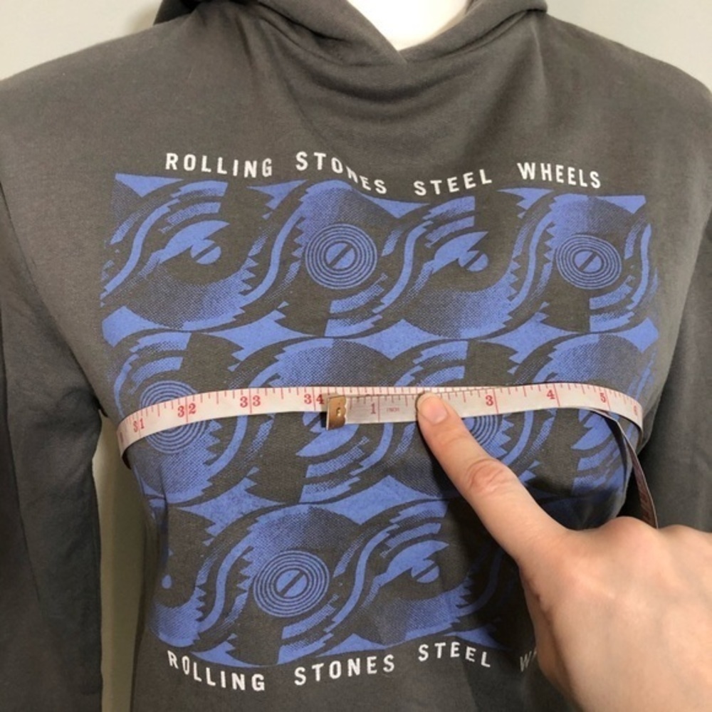 NWOT The Rolling Stones Steel Wheels Hoodie Top - Picture 5 of 12